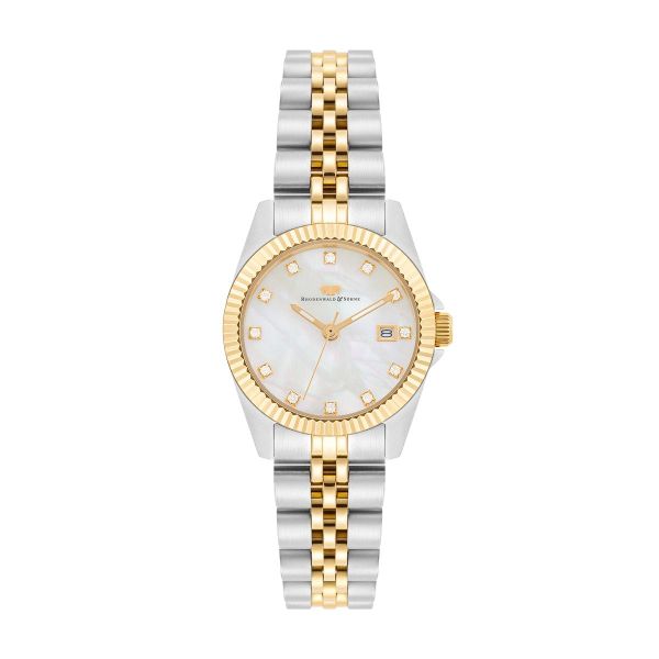 Rhodenwald & Söhne Quarzuhr Cassina silber/gelbgold, günstig online kaufen