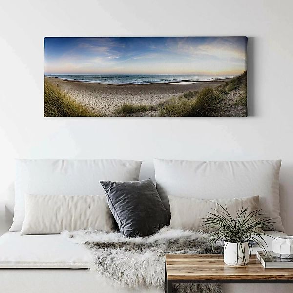 Bricoflor Panorama Leinwand Mit Strand Motiv Meer Leinwandbild In Blau Und günstig online kaufen