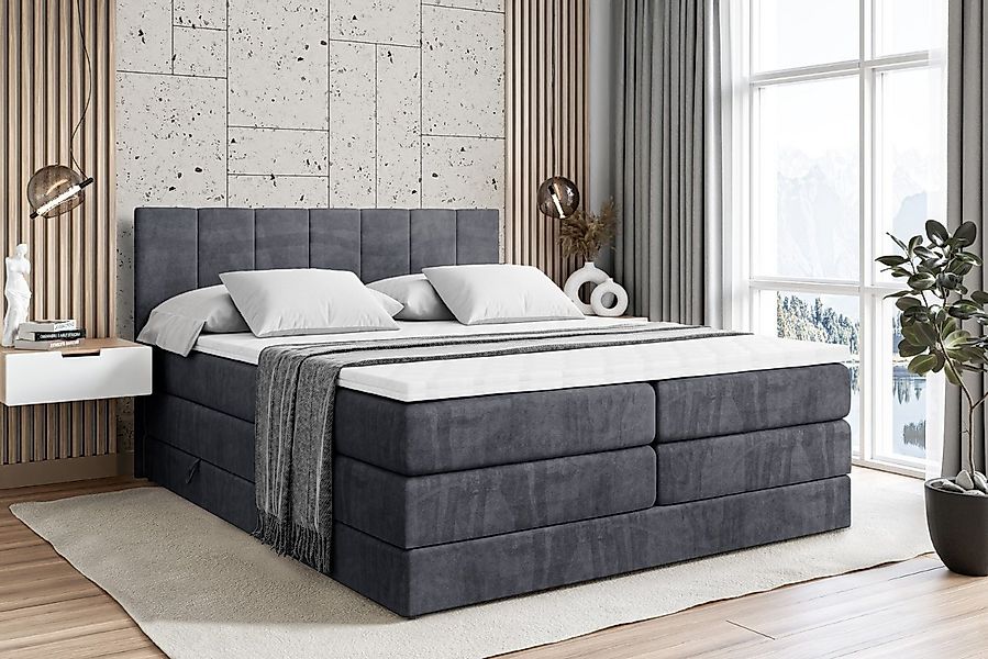 ALTDECOR Boxspringbett IDRIKO KING (Multipocket-Matratze H4, H3 Matratze Bo günstig online kaufen