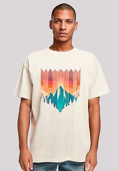 F4NT4STIC T-Shirt Berg Sonnenuntergang Geometrisch Premium Qualität günstig online kaufen