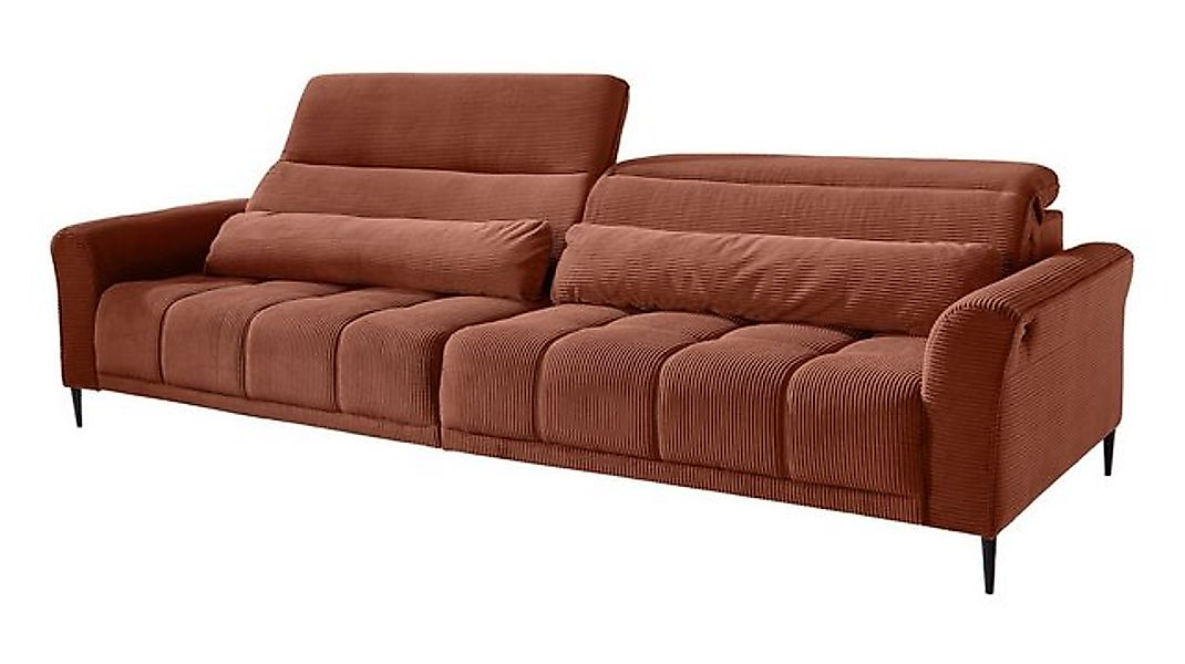 Massivart® Big-Sofa LOGAN Cord grün, grau, beige, rost 280 cm / 4-Sitzer, S günstig online kaufen