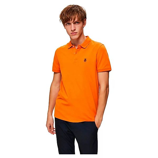 Selected Haro Kurzärmliges Poloshirt Mit Stickerei 3XL Russet Orange günstig online kaufen