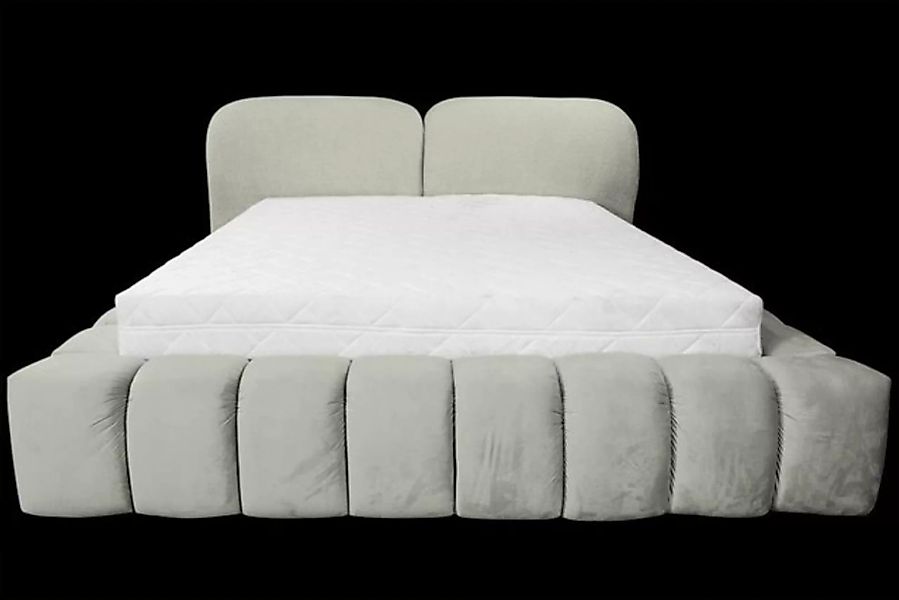 JVmoebel Bett Luxus Bettrahmen 180x200 cm Farbe Grau Kopfteil Betten Schlaf günstig online kaufen