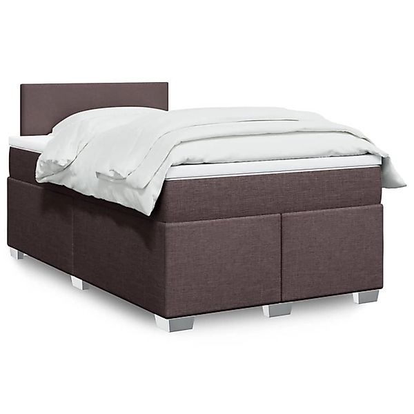 vidaXL Boxspringbett mit Matratze Dunkelbraun 120x200 cm Stoff 3288151 günstig online kaufen