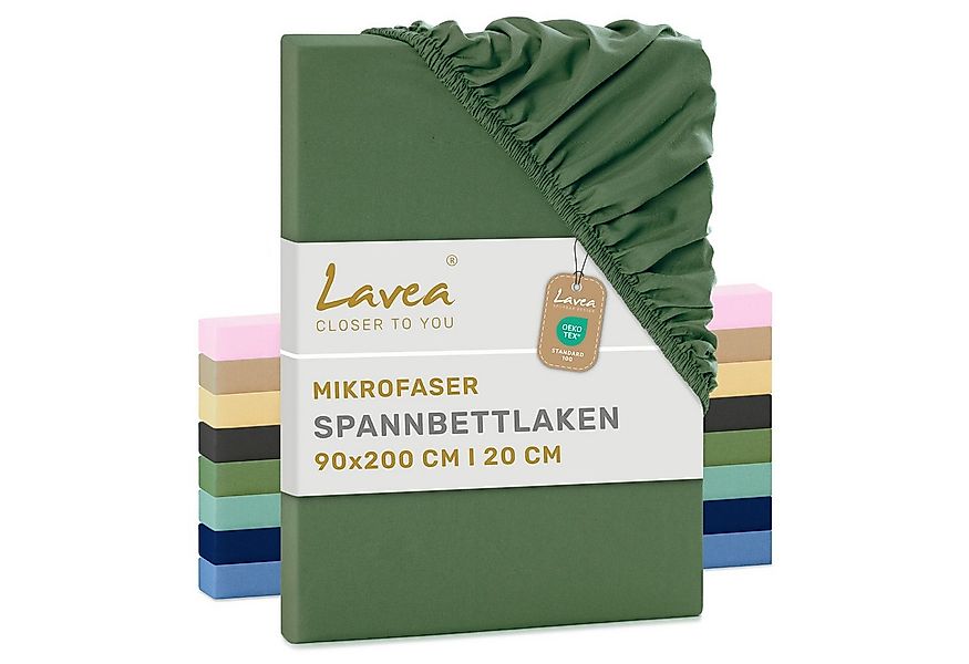 Lavea Spannbettlaken Bettlaken, Spannlaken Mikrofaser, 180x200cm, 200x200cm günstig online kaufen