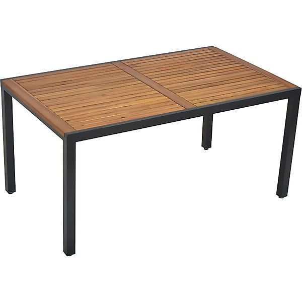 Merxx Gartentisch Rechteckig Akazie Graphit 90 cm x 150 cm günstig online kaufen