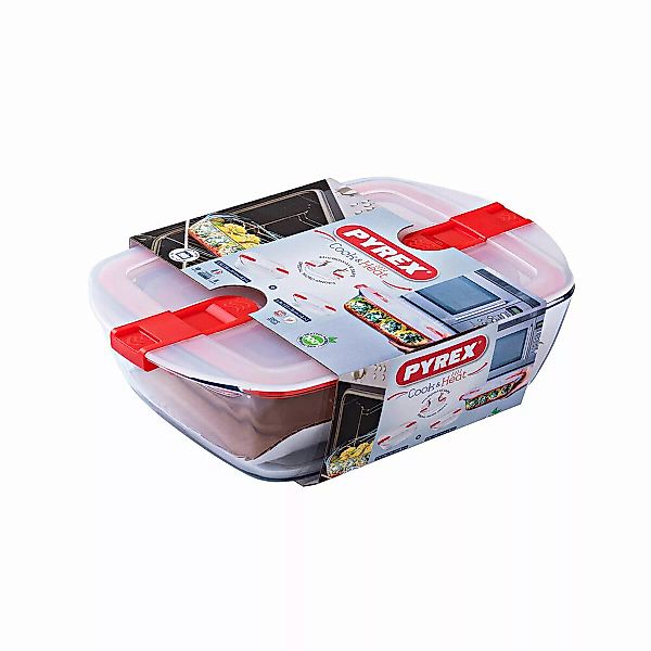 Lunchbox-set Pyrex Cook & Heat Kristall Durchsichtig (2 Pcs) günstig online kaufen