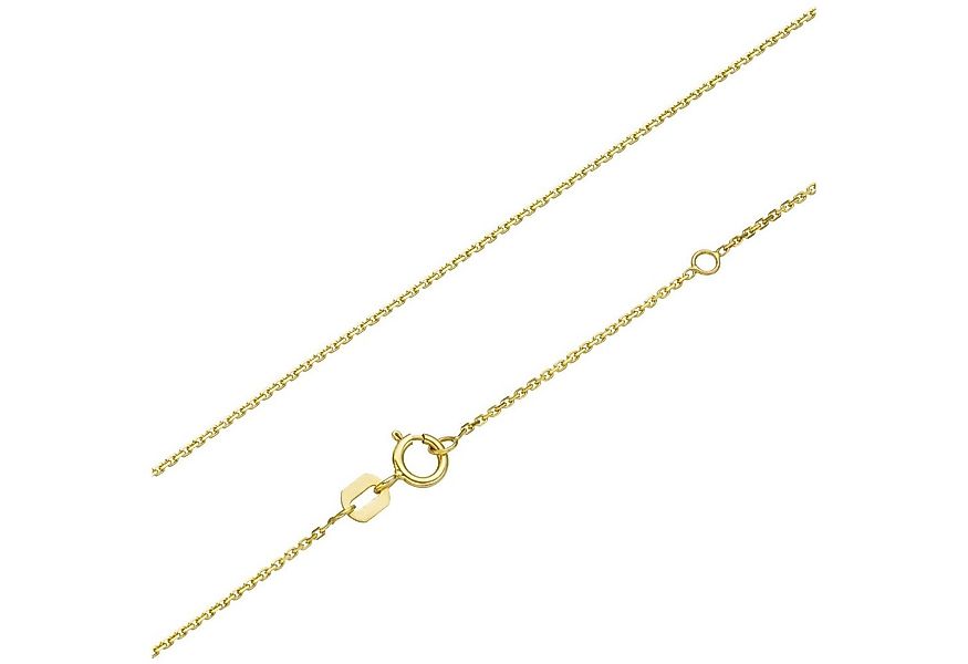 Luigi Merano Kette ohne Anhänger diamantierte Ankerkette, massiv, Gold 375 günstig online kaufen