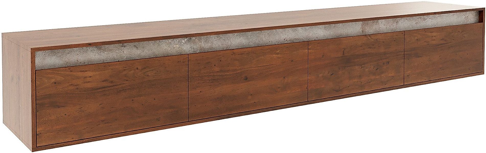 DELIFE Lowboard Stonegrace, Akazie Braun Schiefer günstig online kaufen