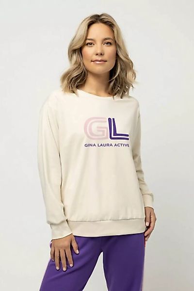 Gina Laura Sweatshirt Sweatshirt Flock schnelltrocknend Rundhals Langarm günstig online kaufen
