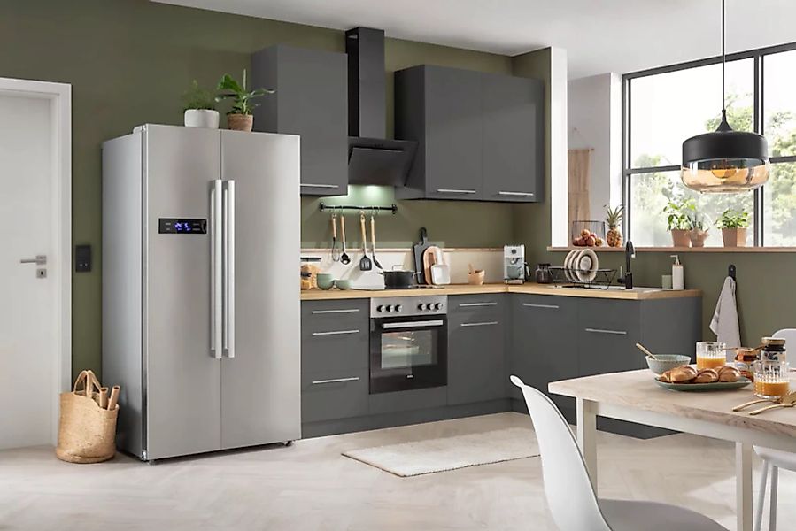 wiho Küchen Winkelküche "Unna", mit E-Geräten, Stellbreite 220 x 170 cm günstig online kaufen