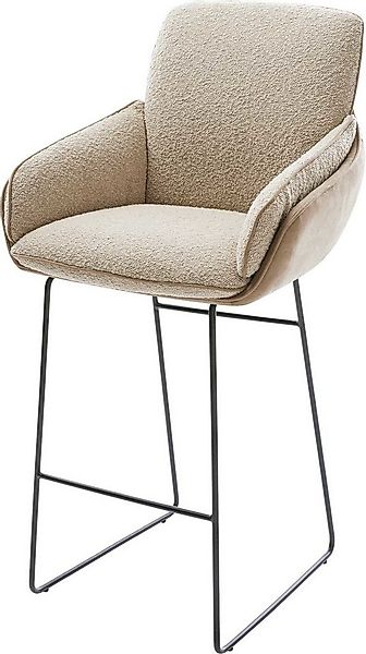 DELIFE Barhocker Luan-Flex, Kufengestell Metall Materialmix Schlamm günstig online kaufen