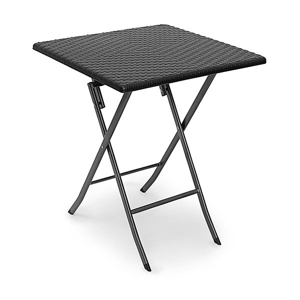 relaxdays Klapptisch Gartentisch klappbar BASTIAN, Schwarz, günstig online kaufen