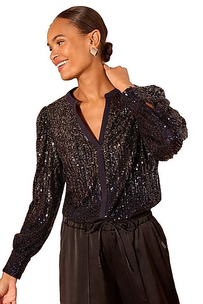 Love & Roses Paillettenshirt Love & Roses Langärmeliges Pailletten-Top (1-t günstig online kaufen