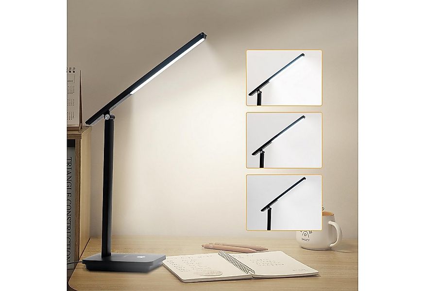 LQWELL Schreibtischlampe LED Tischlampe Abnehmbare Studienlampe, mit Touchd günstig online kaufen