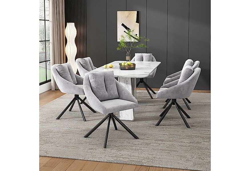 Flieks Esszimmerstuhl (360° drehbar, Set, 6 St), 6er Set Polsterstühle Dreh günstig online kaufen