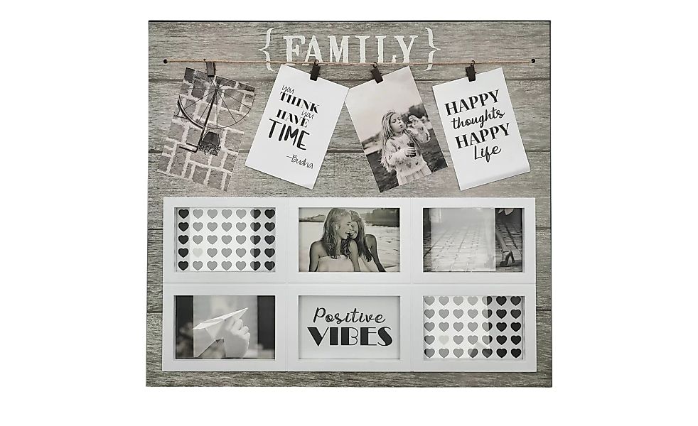 Bilderrahmen Collage  Family - holzfarben - Kunststoff - 50,5 cm - 1,8 cm - günstig online kaufen