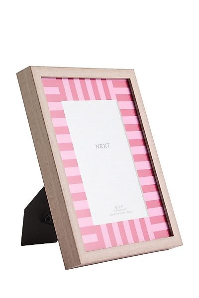 Next Bilderrahmen Fotorahmen Holzoptik mit gestreiftem Passepartout, (1 St) günstig online kaufen
