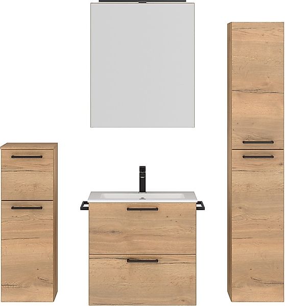 nobilia® Badmöbel-Set »Tolvina« vormontiert, mit Soft-Close, 4 Stk. tlg. in günstig online kaufen