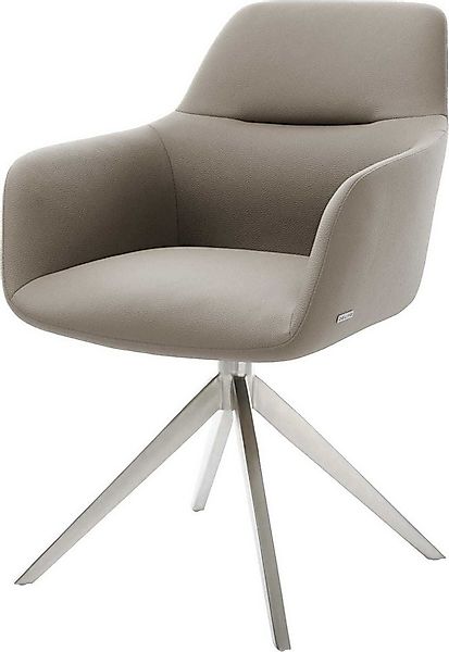 DELIFE Polsterstuhl Pejo-Flex, Kreuzgestell breit Edelstahl Echt-Leder Schl günstig online kaufen