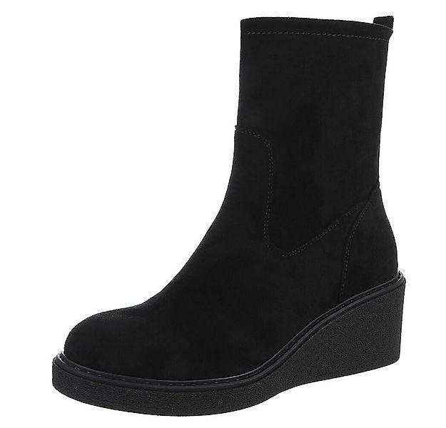 Ital-Design Modischer Damen-Stiefel mit Keilabsatz für Alltag und Freizeit günstig online kaufen