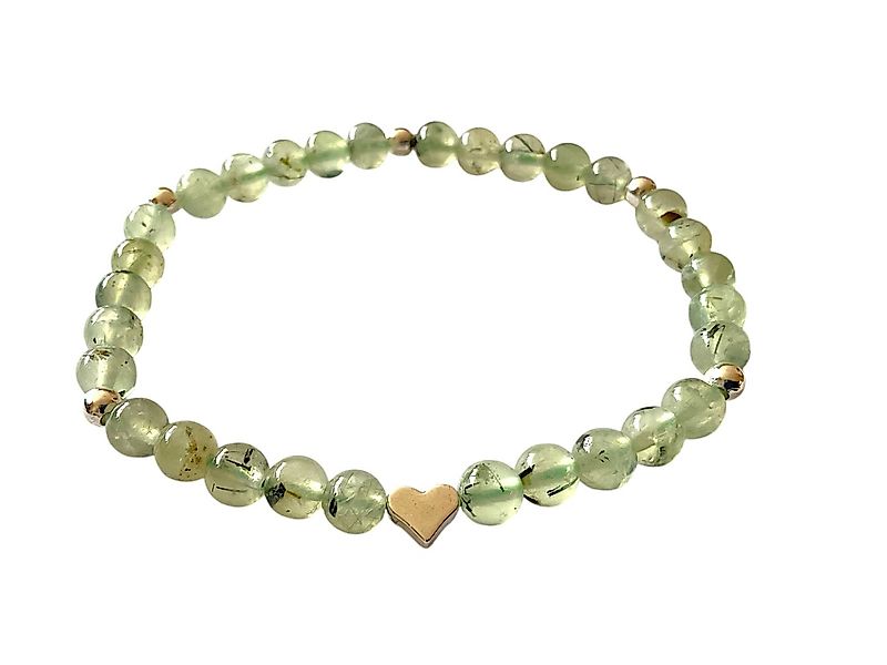 Steinfixx® Armband Prehnit mit 925 Silberperlen, Herz und edler Geschenkbox günstig online kaufen