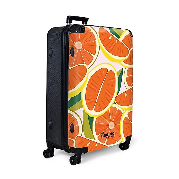 NoBoringSuitcases.com© Hartschalen-Trolley Rosa mit Orangen 77 günstig online kaufen