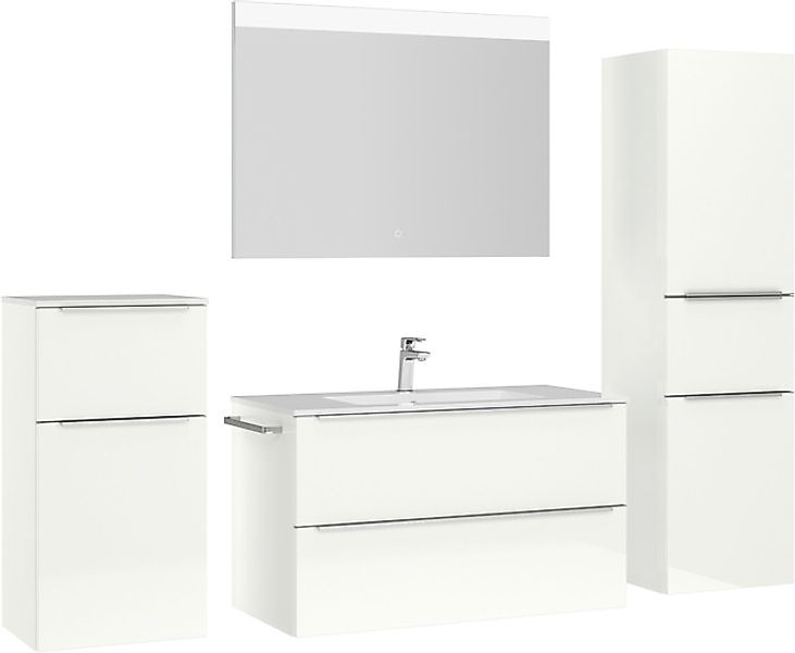 nobilia® Badmöbel-Set »Levere« vormontiert, mit Soft-Close, 4 Stk. tlg. Hoc günstig online kaufen