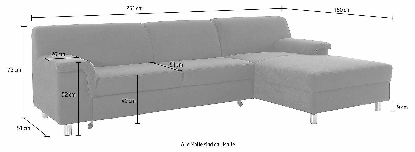 INOSIGN Ecksofa Jamie, modern und elegant, günstig online kaufen