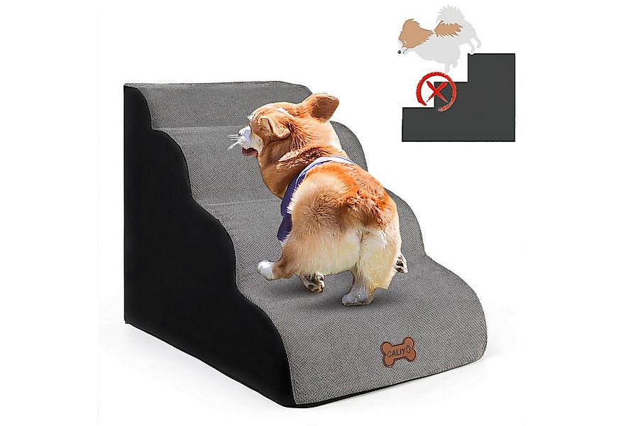 CALIYO Hunderampe Hundetreppe 3 Schichten Haustiertreppe Hundetreppe Katzen günstig online kaufen