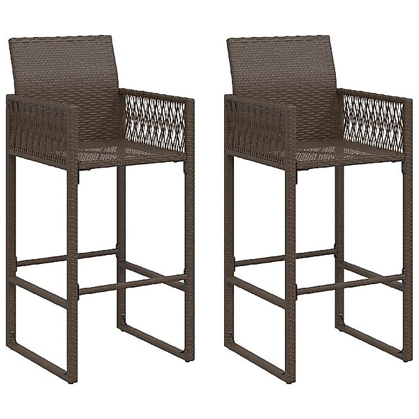 vidaXL Gartenstuhl Garten-Barhocker 2 Stk. Braun günstig online kaufen