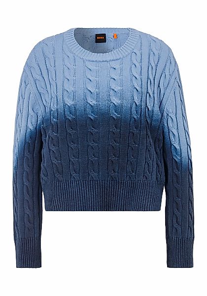BOSS ORANGE Strickpullover "Fenesis Premium Damenmode", mit Zopfstrickmuste günstig online kaufen