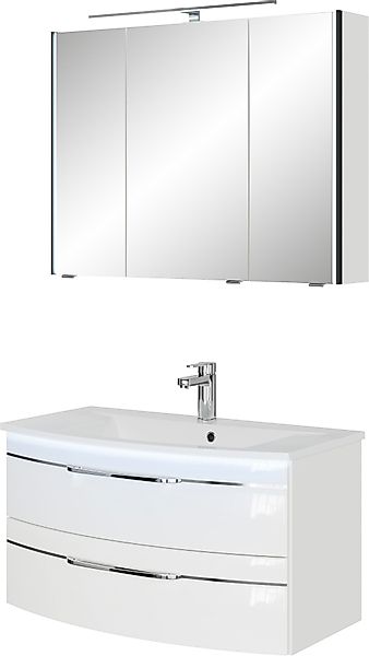 Saphir Badmöbel-Set Serie 7045 2-teilig Mineralmarmor-Waschtisch günstig online kaufen