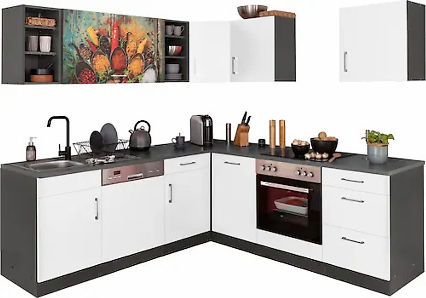 KOCHSTATION Winkelküche "KS-Paris", ohne E-Geräte, Stellbreite 220/220 cm günstig online kaufen