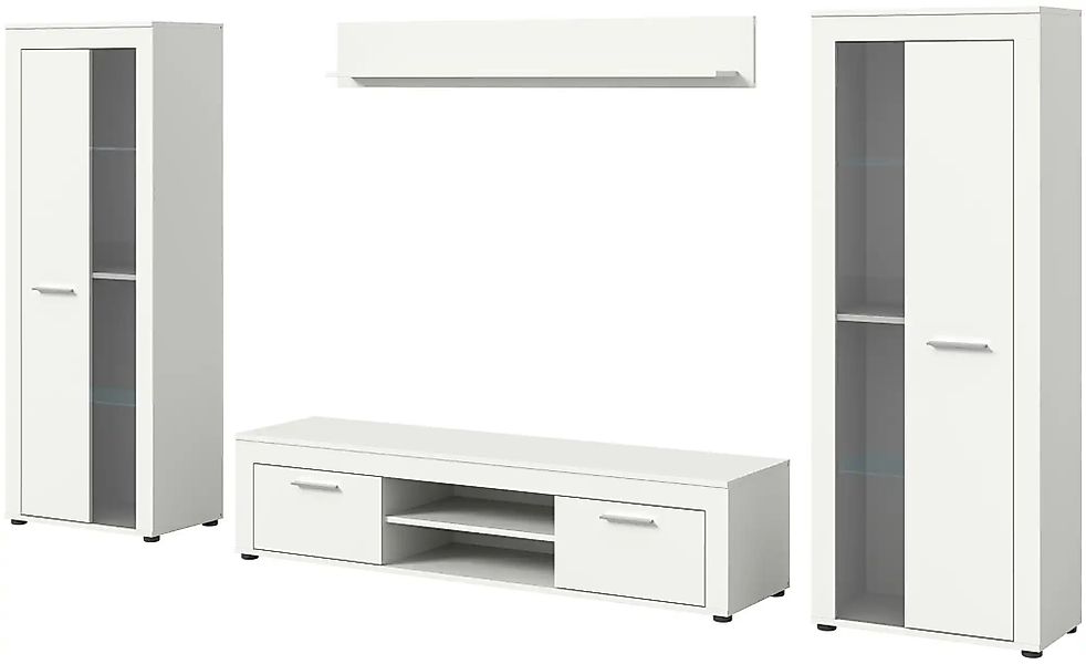 Wohnwand  Bardenas ¦ weiß ¦ Maße (cm): B: 310 H: 159 Kommoden & Sideboards günstig online kaufen