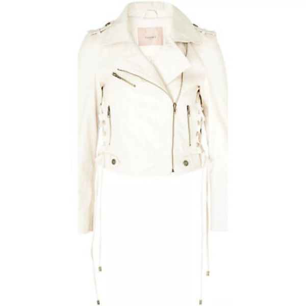 Twin Set  Jacken Nietenjacke  aus weißem veganem Leder günstig online kaufen