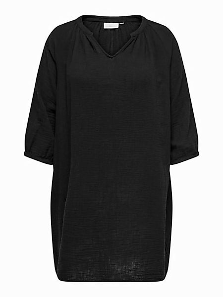 ONLY CARMAKOMA Shirtkleid Midi-Kleid V-Ausschnitt 3/4 Arm regular fit (lang günstig online kaufen