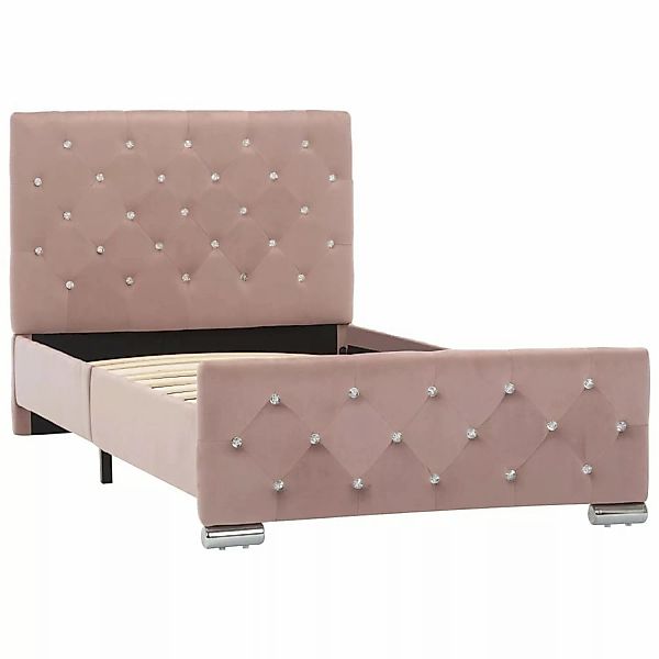 Bettgestell Rosa Stoff 90 X 200 Cm günstig online kaufen