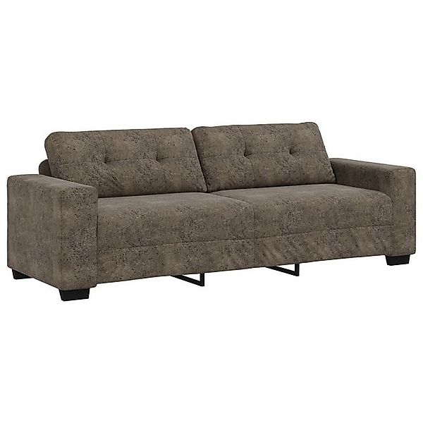 vidaXL Sofa 3-Sitzer Sofa Dunkelgrau 180 cm aus Kunstleder, 1 Teile günstig online kaufen