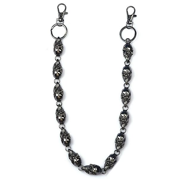 Ware aus aller Welt Hosenkette Einreihig mit Totenköpfen und Karabiner – Ge günstig online kaufen
