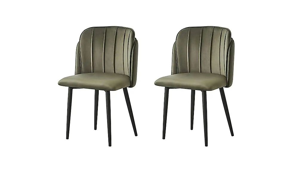 Stuhl 2er-Set  Nora ¦ grün ¦ Maße (cm): B: 51 H: 85 Stühle > Polsterstühle günstig online kaufen