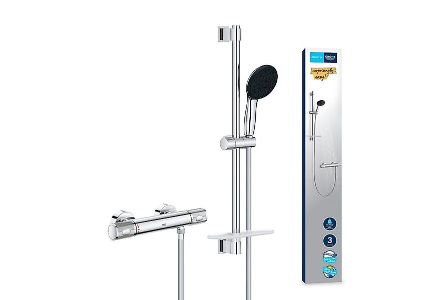 Grohe Duschsystem Precision Feel Thermostat Brausebatterie, Quickfix, chrom günstig online kaufen