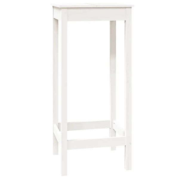 vidaXL Bartisch Weiß 50x50x110 cm Massivholz Kiefer 833264 günstig online kaufen