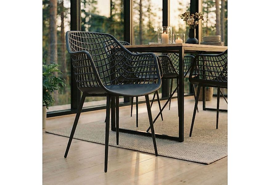 IDIMEX Gartenstuhl LUCIA (4 St), Schalenstuhl aus Kunststoff mit Armlehne, günstig online kaufen