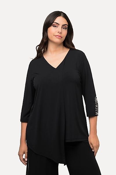 Ulla Popken Tunika Bluse Zierfalte Perlen günstig online kaufen