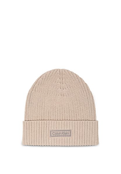 Calvin Klein Strickmütze PATCH CHUNKY RIB günstig online kaufen