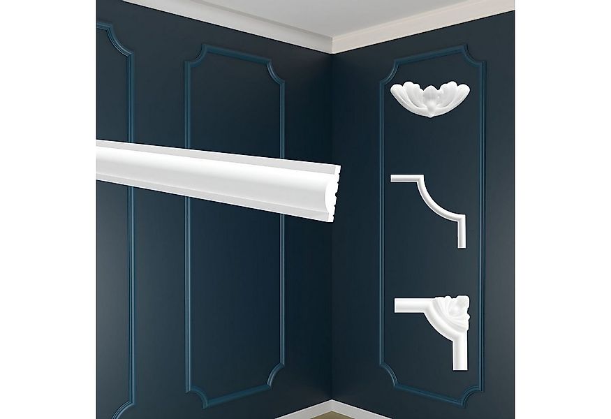 marbet design Zierleiste E-27, 10 Meter / 5 Leisten, Wandvertäfelung Styrop günstig online kaufen