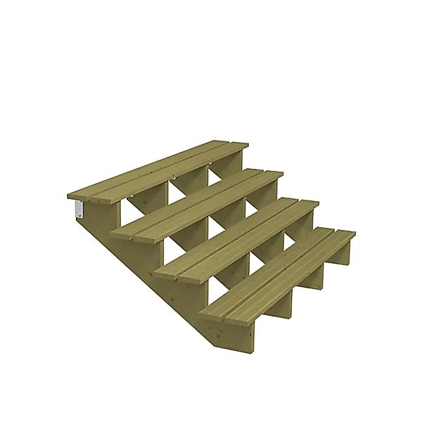 Plus A/S  Terrassentreppe 4 Stufen 100x68x180 cm Druckimprägniert NTR Kl A günstig online kaufen