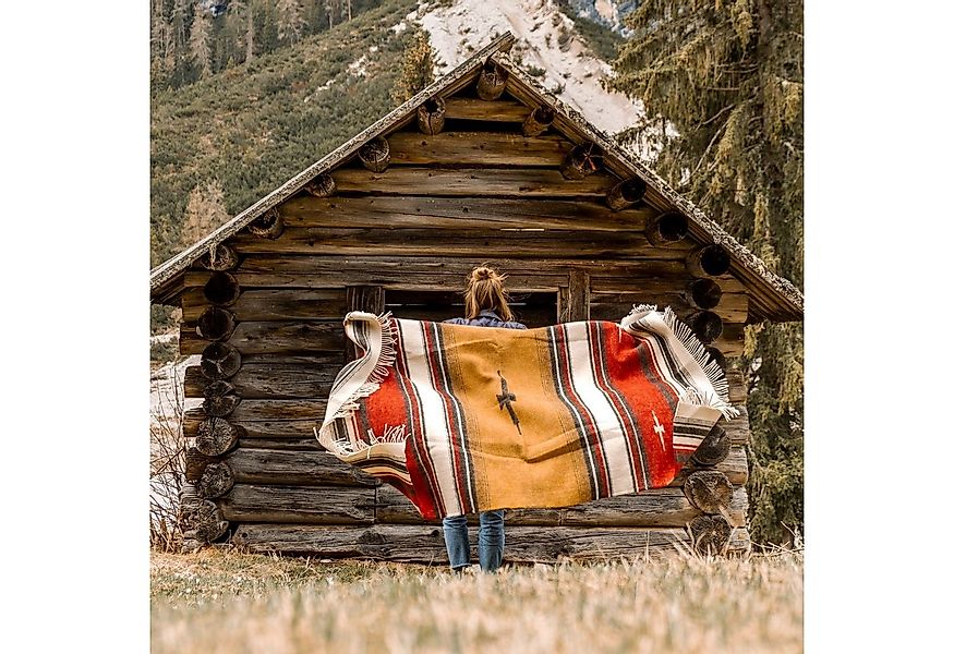 Wolldecke PATAGONIA, Steppenwolle, Nachhaltige Wolldecke bunt 130x200cm, Ma günstig online kaufen