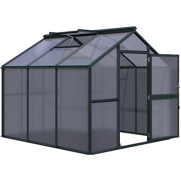 KGT Gewächshaus Novum III 10 mm HKP Tannengrün günstig online kaufen